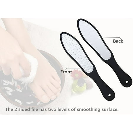 - Double Sided Foot Rasp File Callus Remover Grinding Pedicure Smooth Black