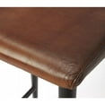 thumbnail image 2 of Dark Brown Leather Bar Stool, 2 of 7