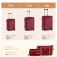 thumbnail image 3 of Rosamo 5 Piece Expandable Hard Shell Luggage,20/24/28 Inch Lightweight Suitcase with TSA Lock Spinner Wheel and Travel Bag,PC+ABS Material, 3 of 11