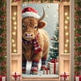 thumbnail image 2 of Christmas Banner Highland Cow Theme Xmas Backdrop Banner Holiday Party Decoration Banner Sign Photo Booth Prop for Holiday Indoor Outdoor Party Supplies, 2 of 9