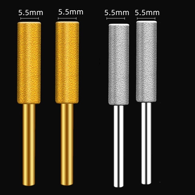 Chendee 4Pcs Diamond Coated Cylindrical Burr Chainsaw Ener Grinder Chain Saw Grinding,G