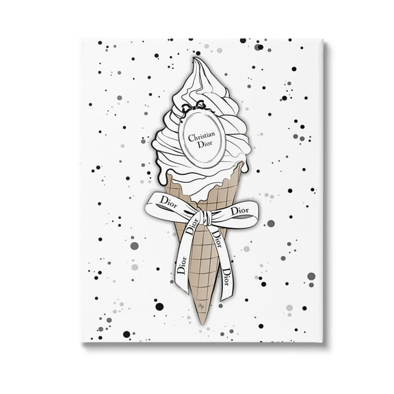 Stupell Industries Glam Brand Dessert Beauty & Fashion Painting Gallery Wrapped Canvas Art Print Wall Art, 16 x 20