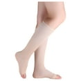 thumbnail image 3 of INSPIRE CHIC Unisex Breathable Toeless Compression Knee High Socks Beige, 3 of 5