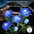 thumbnail image 4 of Solar LED Garden Lights with 5 Rose Flowers, LED Rose Solar Powered Lights for Patio, Lawn, Garden, Yard Decoration, 4 of 9