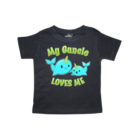 

Inktastic My Guncle loves me- cute narwhal Gift Toddler Boy or Toddler Girl T-Shirt