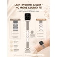 thumbnail image 4 of Wearlizer Slim Stainless Steel Watch Band Compatible with Apple Watch Bands 38/40/41/42/44/45/46/49mm Women Thin Link Bracelet Adjustable Strap for Series 11/10/9/8/7/6/5/4/3/SE/Ultra, 4 of 6