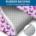 thumbnail image 4 of Pink Butterfly Purple Wing Pattern Bathroom Rugs Sets 3 Piece,Toilet Cover Set,Absorbent Non Slip Bathroom Mats Sets with U-Shaped Contour Rug Toilet Rug Set, 4 of 5