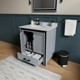 thumbnail image 3 of Ziva 30 in W Dark Grey Bath Vanity, Cultured Marble Top, Faucet Set and 28 in Mirror, 3 of 8