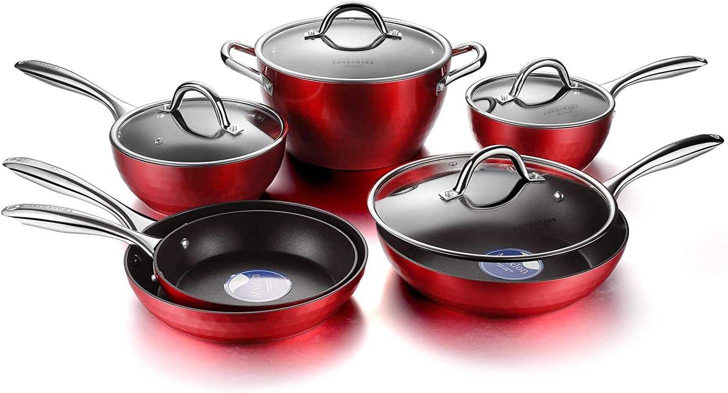 All in One Pan DiamondInfused Nonstick Induction Safe Cookware Set