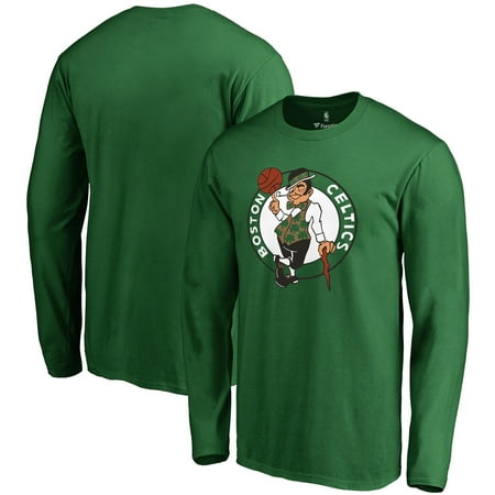 Boston Celtics Shooting Shirt - Boston Celtics Fanatics Branded Primary Logo Long Sleeve T-Shirt - Kelly Green