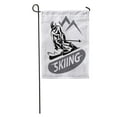 thumbnail image 1 of KDAGR Ski Skiing Symbol Emblem Downhill Alpine Skier Slalom Silhouette Garden Flag Decorative Flag House Banner 12x18 inch, 1 of 1