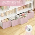 thumbnail image 5 of Homfa 68.9" Tall Toy Storage Organizer, 12 Storage Cubbies Bookcase with 4 Drawers for Playroom Living Room, Pink, 5 of 7