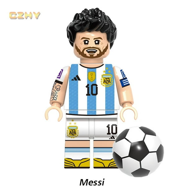 3 Estrellas Argentinas Estrella De Fútbol Lionel Messi Maradona Mini Figuras De Bloque De Construcción Para Colección