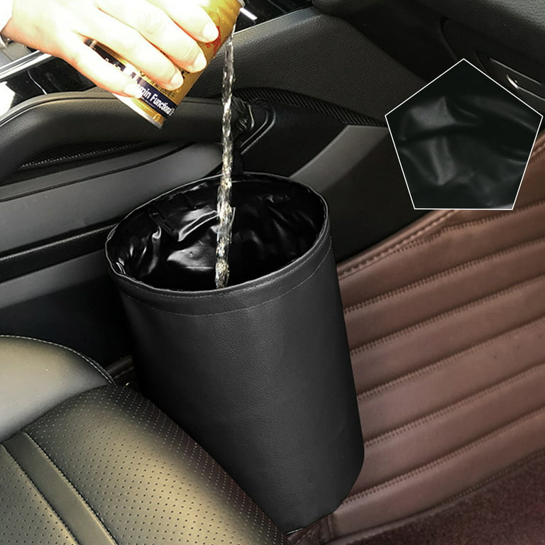 Homelove Car Trash Can, Collapsible Pop Up PU Leather Car Trash