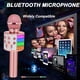 thumbnail image 2 of Micrófono de Karaoke para Niña 7 8 9 10 Años Niña Regalos Niña Juguetes Edad 3 4 5 6 Micrófono inalámbrico Bluetooth para cantar con luz LED oso de fresa Electrónica, 2 of 6