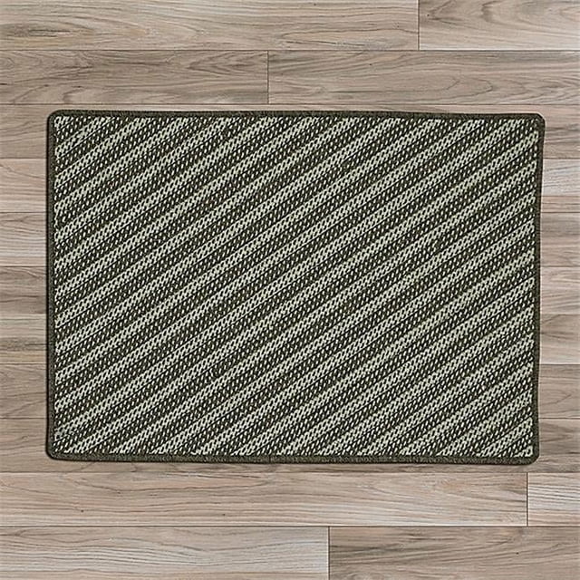 Colonial Mills Rug BI61R036X060S 3 x 5 ft. Blue Hill Braided Rug Moss Green