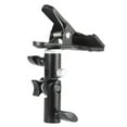 thumbnail image 1 of Metal Clamp Clip Holder with 5/8" Light Stand Attachment 1/4" to 3/8" Screw Mount Swivel Adapter for Photo Studio Reflector & Background, 1 of 7