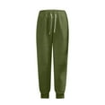 thumbnail image 4 of IROINNID Savings Sweatpants for Women Casual Jogger High Waist Oversized Solid Sport Straight Leg Pants,Green, 4 of 4