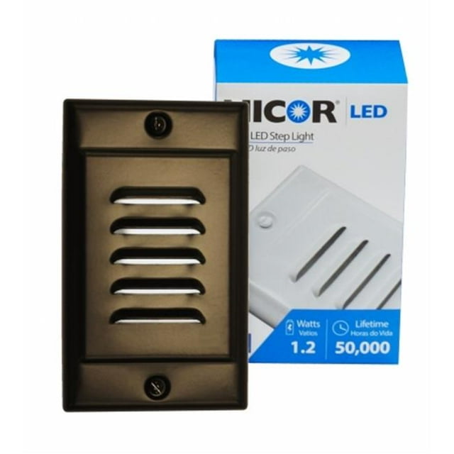 NICOR Lighting STP-10-120-VOB LED Step Light with Oil-Rubbed Bronze Vertical Faceplate