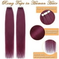 thumbnail image 3 of SEGO Blonde Tape in Hair Extensions 100% Real Remy Human Hair Long Straight Silky Thick Hair Gold Hair Acessories Black/Pink/Purple/Red Hair, 3 of 9