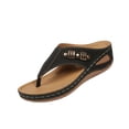 thumbnail image 3 of Domuza Womens Orthopedic Sandals Slip on Non Slip Arch Support Summer Flat Sandals Wide Sneakers 2026 Beach Orthopedic Shoes Black 10（EU-43）, 3 of 4