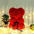 thumbnail image 4 of Oso de rosa, oso de peluche, oso de flor artificial, el mejor regalo para el día de San Valentín $ Oso de flor de rosa Oso de flor de burbuja $ Juguete de oso de abrazo de flor inmortal de simulación, 4 of 4