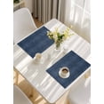 thumbnail image 5 of Animal Print Placemats Set of 4, Retro Minimalist Animal Leather Navy Blue Placemats for Dining Table, Place Mats for Kitchen Tabletop, Waterproof Wipeable Dining Table Mats Set, 5 of 9
