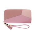 thumbnail image 1 of Monedero de mujer de cuero grande con escudo RFID, tarjetero con cremallera, organizador para mujer, 1 of 6