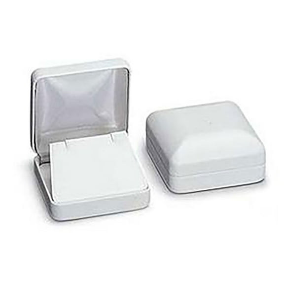 White Faux Leather Pendant Box - Case of 50