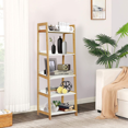 thumbnail image 4 of Hofitlead 5-Tier Ladder Shelf, Pine Wood Storage Stand ,Leaning Bookshelf,Nature&White, 4 of 7