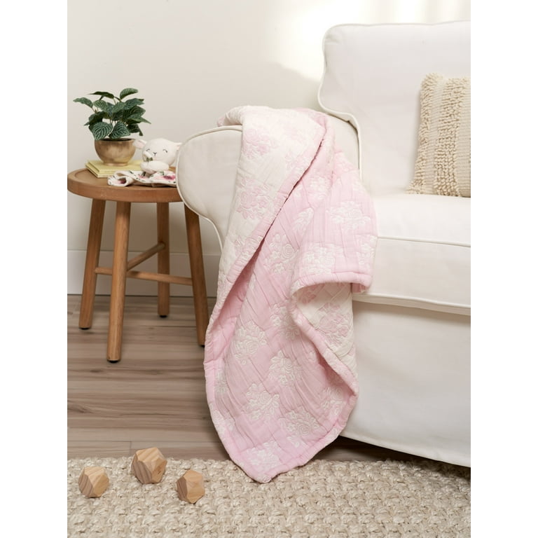 Modern Moments By Gerber Baby Girl Jacquard Gauze Blanket