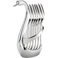 thumbnail image 1 of Swan Fruit Forks Stainless Steel Vegetable Dinnerware Set Dessert Cake Forks Bistro Style, 1 of 5