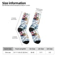 thumbnail image 2 of Fuzoiu Watercolor Sailboat Print Athletic Crew Socks for Men & Women,Casual Crew Socks,Above Ankle Crew Socks for Business, Casual, 2 of 6