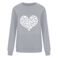 thumbnail image 4 of Aboser Valentines Shirts for Women Clearance Sale Valentine Love Print Tunic Tops Crewneck Long Sleeve T-Shirt Oversized Sweatshirt Loose Fit Shirt, 4 of 4