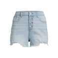 thumbnail image 5 of No Boundaries Juniors' High Rise Curvy Mom Shorts, 5 of 5
