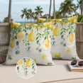 thumbnail image 3 of Watercolor Lemon Outdoor Pillow Covers 24x24 Set of 2,Waterproof Patio Throw Pillowcase Protectors,Eucalyptus Leaf Fruit Yellow Flower Decorative Pillow Shams Cushion Covers for Seat Bed Couch Sofa, 3 of 8