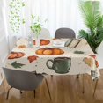 thumbnail image 3 of Yayeee Tablecloths 54" x 54" Rectangle Wrinkle Resistant Party Table Cover, Beige Fall Coffee, 3 of 8