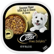 CESAR Cheese, Egg & Pork Flavor Wet Dog Food for Adult Dog, 3.5 oz. Tray