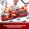 thumbnail image 2 of Camión Transportador con Pista de Carreras y 12 Coches de Fundición BuddyBight, 2 of 7