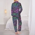 thumbnail image 6 of Wukai Rainbow Animal Skin Print Women's Pajama Set - Soft Long Sleeve Sleepwear for Comfort and Style-X-Large, 6 of 9