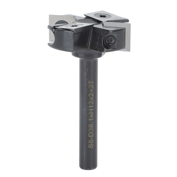 CNC Spoilboard Surfacing Router Bit, Indexable Blade 1 1/2 Cutting Dia 90 Degree Angular Clearance Finish Carbide Insert Router Planer Bit for Grooving