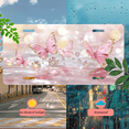 thumbnail image 5 of 1 Pcs 2D Flat License Plate Covers & Frames, Pink Butterflies For Decorative Front, Waterproof For Decoration Aluminum License Plate Covers & Frames Cover For Men Women, 12" X 6", 5 of 7