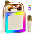 thumbnail image 1 of Bocina JYX, Altavoz Portátil Bluetooth con 2 Micrófonos, Luces RGB, Divertidos Efectos de Sonido, Altavoz para Fiestas con Almacenamiento para Micrófono, D55-T, 1 of 9