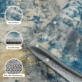 thumbnail image 4 of Modern Abstract Area Rug 5x7 Living Room Carpet Machine Washable Rug Non Slip Bedroom Carpet Dorm Rugs Nursery Rug Stain Resistance Mat for Dining Room Wool Indoor Rug Blue, 4 of 13