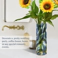 thumbnail image 4 of Haosy Plastic Flower Vase 11.8 inch Tall Clear Cylindrical Vases for Centerpieces Home Wedding Decor Blue Black White Marble, 4 of 6