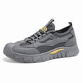 thumbnail image 4 of Men' Summer Breathable Non-Slip Work Sneakers -  Sports & Heavy-Duty Shoes Suitable for Outdoor,  Casual Wear - Low-Top Lace-Up with Cushioned Insole & Non-Slip Sole，, 4 of 6