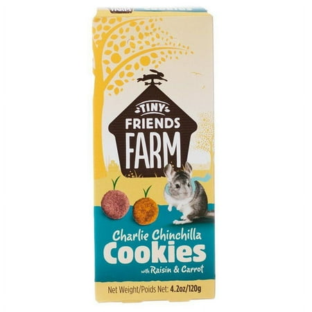 Tiny Friends Farm Charlie Chinchilla Cookies with Raisin & Carrot [Small Pet, Small Pet Treats] 4.2 oz
