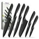 thumbnail image 1 of Juego de 6 cuchillos de cocina de acero inoxidable Hecef con fundas para las hojas, apto para lavavajillas, 1 of 12