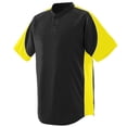 thumbnail image 2 of Augusta Sportswear L Mens Blast Baseball Jersey Black/Power Yellow/White 1530, 2 of 2