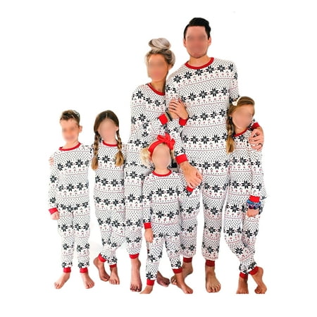 

Wrcnote Family Pajamas For Women Men Christmas Red Striped Jammies Holiday Cotton Pjs Clothes Mum and Dad Pyjamas White Child 5T